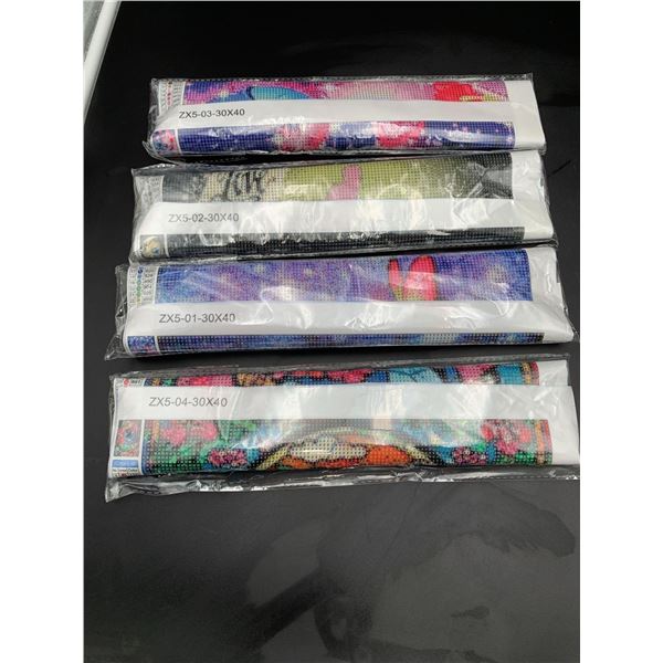 Lot of 4 DIY Crystal Sitcker Art