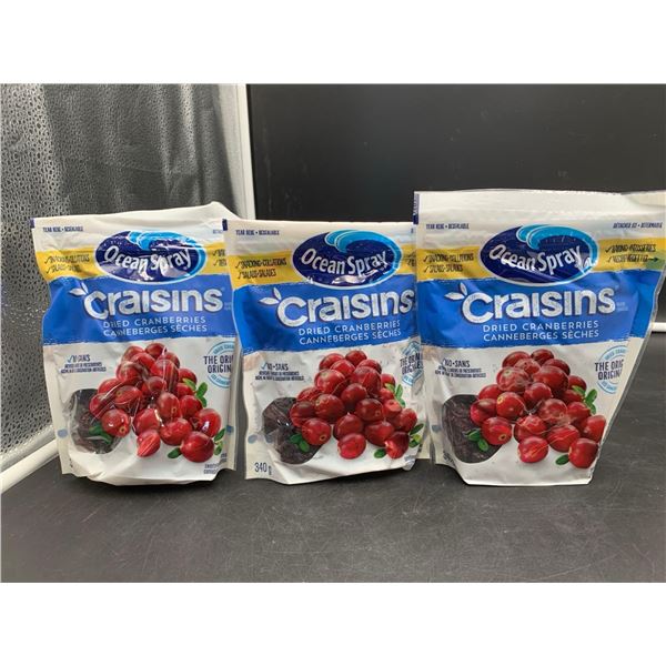 Ocean Spray Craisins Dried Cranberries (3 x 340g)