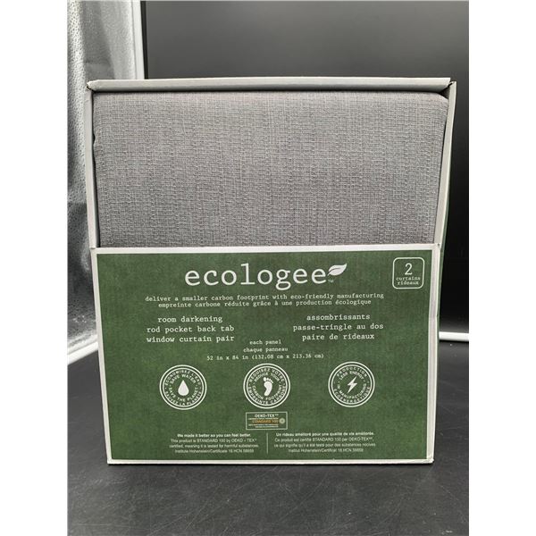 Ecologee Room Darkening Rod Pocket Back Tab Window Curtain Pair (52in x 84in)