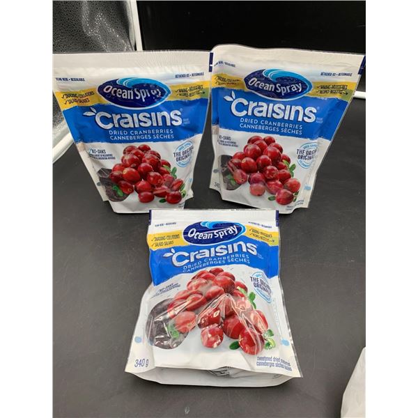 Ocean Spray Craisins Dried Cranberries (3 x 340g)