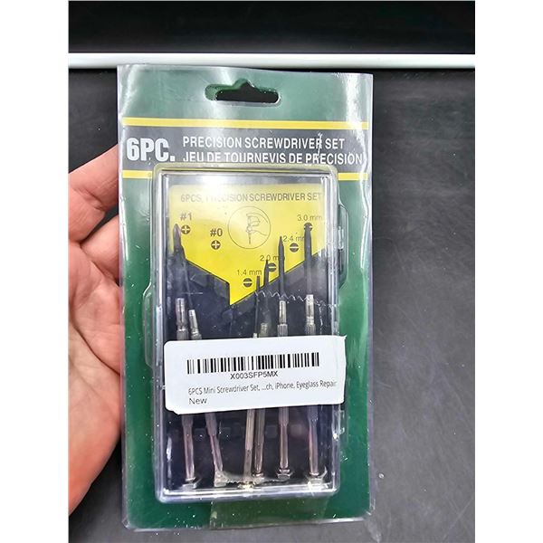 6Pc Mini Precision Screwdriver Set-iPhone, Eyeglass etc Repair