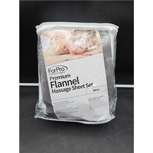 ForPro Professional Collection Premium Flannel Massage Sheet-White