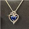 Image 1 : Silver Sapphire Necklace (~length 16 inches), Suggested Retail Value $150