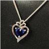 Image 2 : Silver Sapphire Necklace (~length 16 inches), Suggested Retail Value $150
