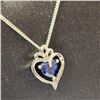 Image 3 : Silver Sapphire Necklace (~length 16 inches), Suggested Retail Value $150