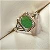 Image 3 : Silver Emerald Ring (~Size 7)RING, Suggested Retail Value $200