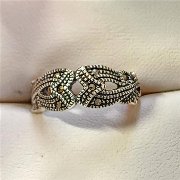 Silver Marcasite Ring (~Size 6)RING, Suggested Retail Value $80