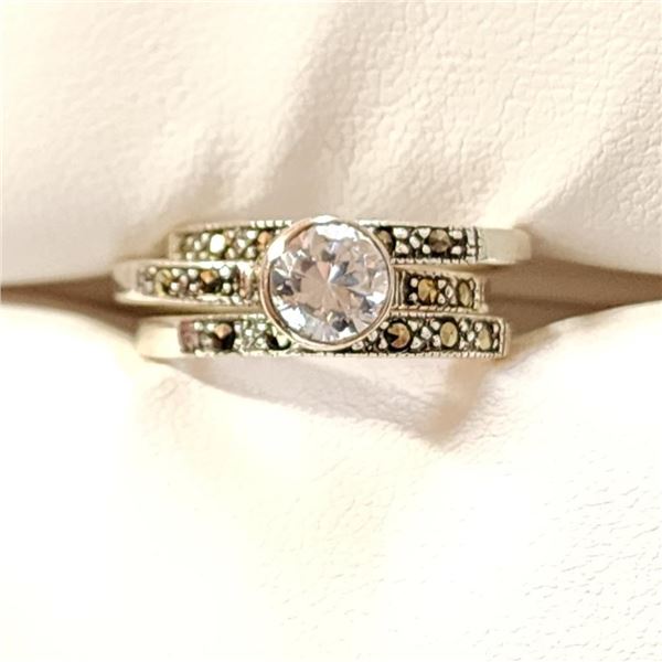 Silver Marcasite Sets (~Size 7)RING, Suggested Retail Value $150