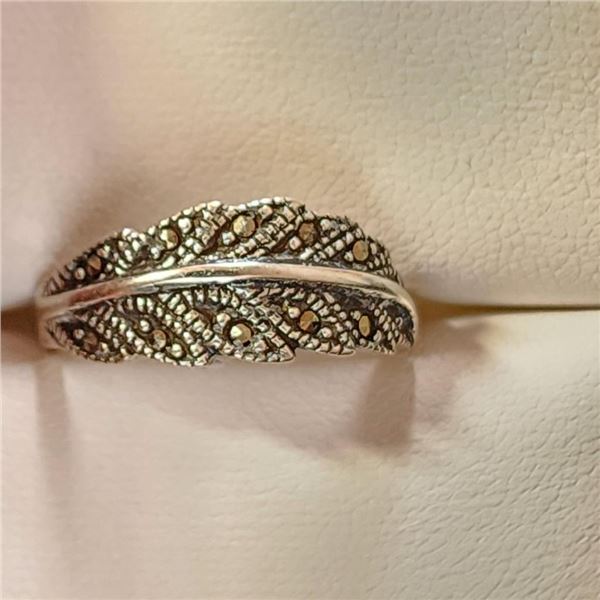 Silver Marcasite Ring (~Size 7.5)RING, Suggested Retail Value $80