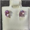 Image 1 : Silver Amethyst(0.8ct) Earrings (~Size 0) (~length 0 inches), Suggested Retail Value $60