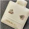 Image 2 : Silver Heart Shape Earrings (~Size 0) (~length 0 inches), Suggested Retail Value $50