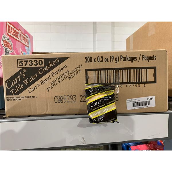 CASE LOT -Carr's Table Water Crackers 200 x's 9g