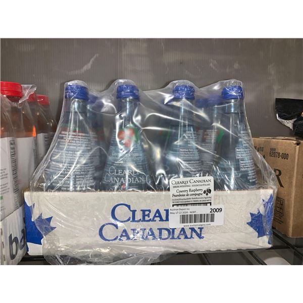 CASE LOT - Clearly Canadian Country Raspberry Sparkling Water Beverage 12 x's 325ml