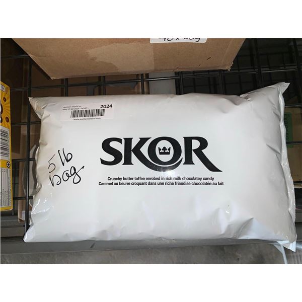 CASE LOT - Skor Crunchy Butter Toffee Chocolate Bits 5lb Bag