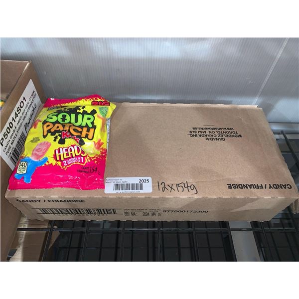CASE LOT - Sour Patch Kids Heads 2 in 1 Candy 12 x's 154g