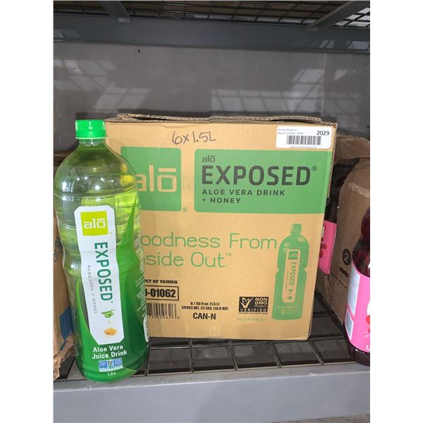 CASE LOT - Alo Exposed Aloe Vera & Honey Drink 6 x 1.5L