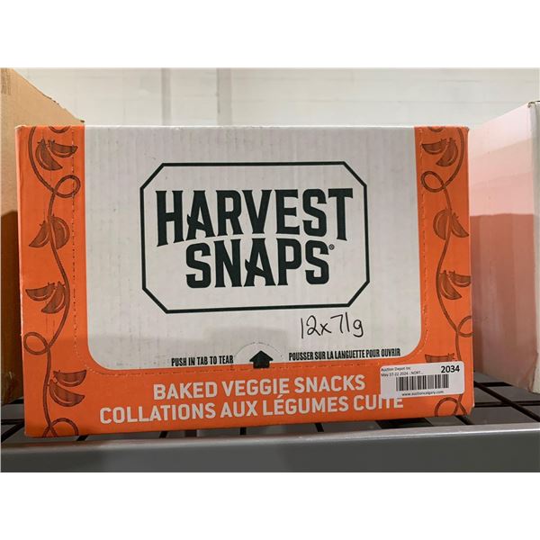 CASE LOT - Harvest snaps kick'n bbq baked red lentil snacks 12x71g