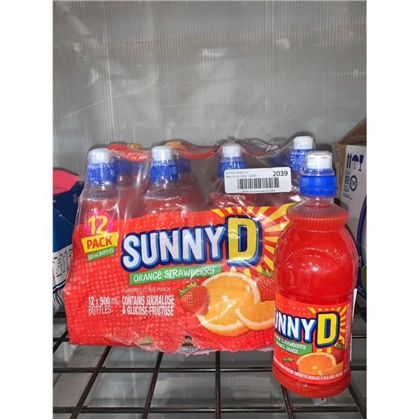 CASE LOT - Sunny D orange strawberry juice 12x500ml