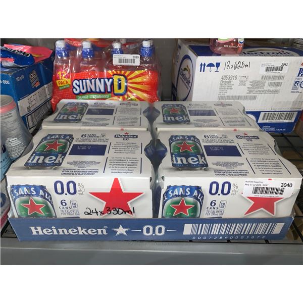 CASE LOT - Heineken 0.0 non alcoholic "beer" 24x330ml
