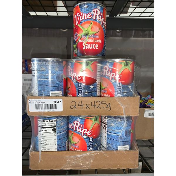 CASE LOT - Vine Ripe low sodium traditional pasta sauce 24x425g