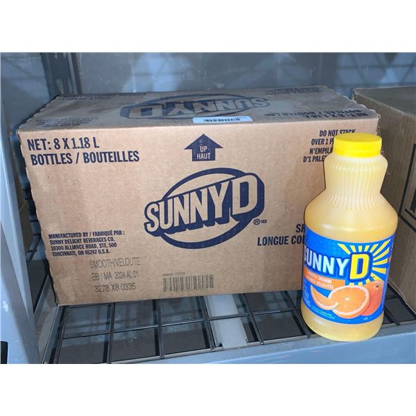 CASE LOT - Sunny D smooth orange juice 8x1.18L