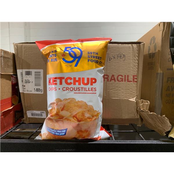 CASE LOT - 59th Street Food Co. ketchup chips 16x140g