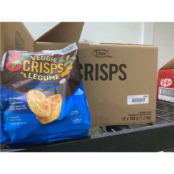 CASE LOT - Dare zesty ranch veggie crisp snacks 12x100g