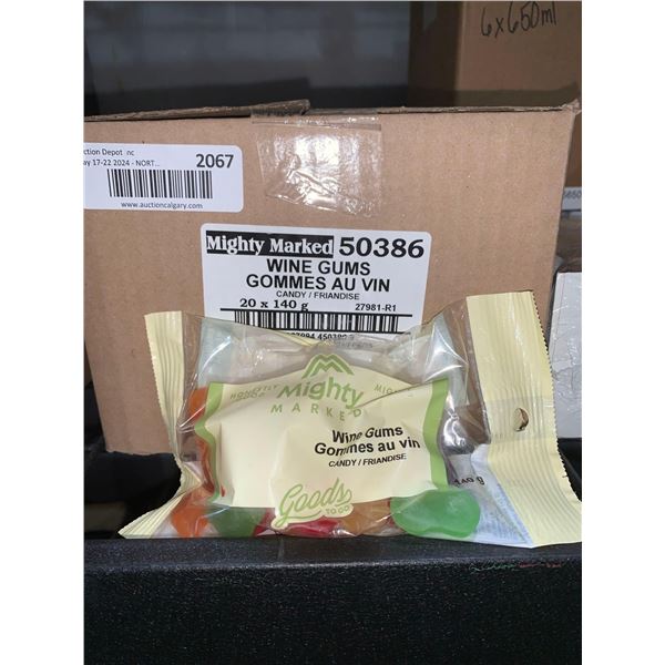 CASE LOT - Mighty Marked wine gums 20x140g