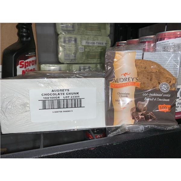 CASE LOT - Audrey's chocolate chunk old fashioned cookie 10x100g