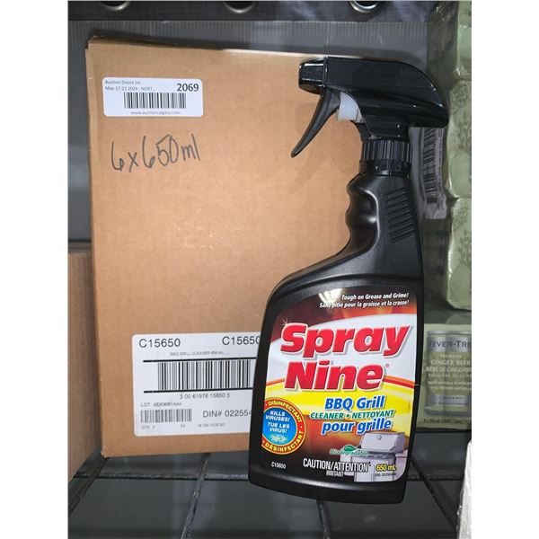CASE LOT - Spray nine bbq grill cleaner 6x650ml