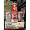 Image 1 : CASE LOT - ZOA zero sugar cherry limeade energy drink 12x355ml