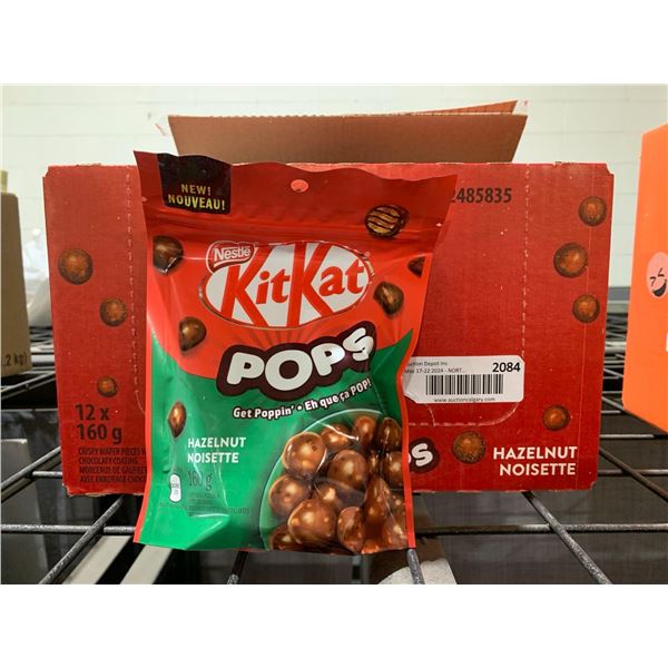 CASE LOT - KitKat POPS hazelnut chocolate snacks 12x160g