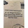 Image 3 : CASE LOT - Crisp Food Technologies clear plastic hinged food containers x600