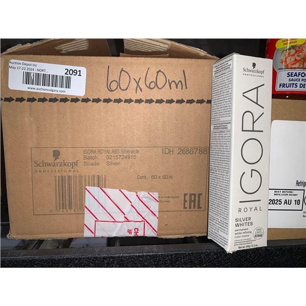 CASE LOT - Scharzkopf Professional igora royal silver white hair dye 60x60ml