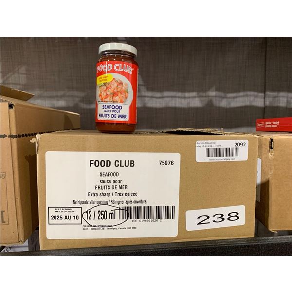CASE LOT - Food Club extra sharp seafood sauce 12x250ml