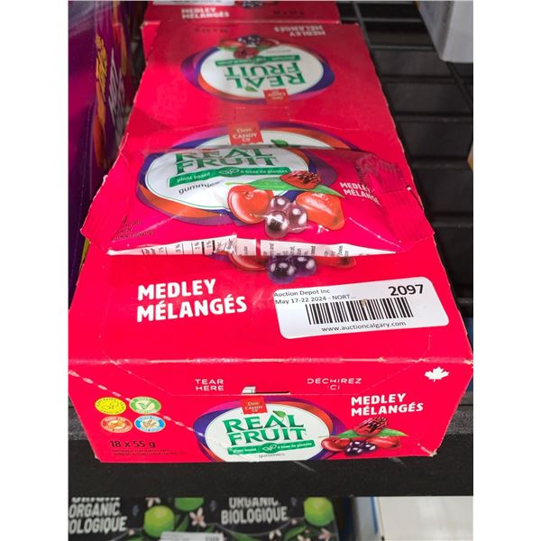 CASE LOT - Dare Candy Co. real fruit medley gummy candy 18x55g