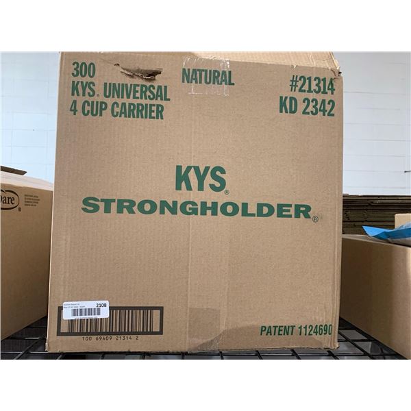 CASE LOT - KYS universal 4 cup carrier / 4 cup drink tray x300
