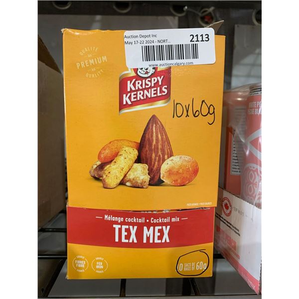 CASE LOT - Krispy Kernels Tex Mex cocktail nut mix 10x60g