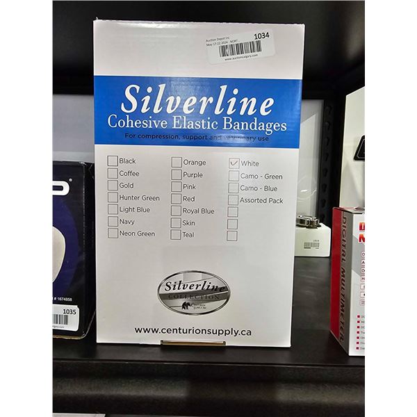 Silverline Cohesive Elastic Bandages White 10cm x 4.5M 18 Rolls