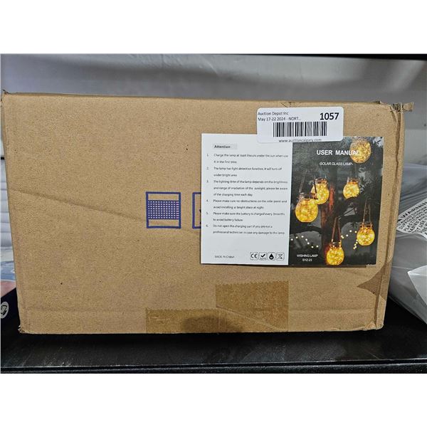 4 Pack Solar Glass Hanging Lamp