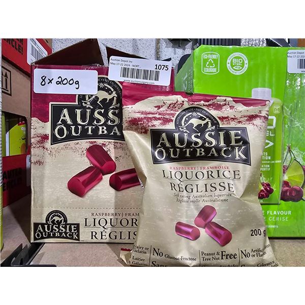 Aussie Outback Liquorice Raspberry 8 x 200g