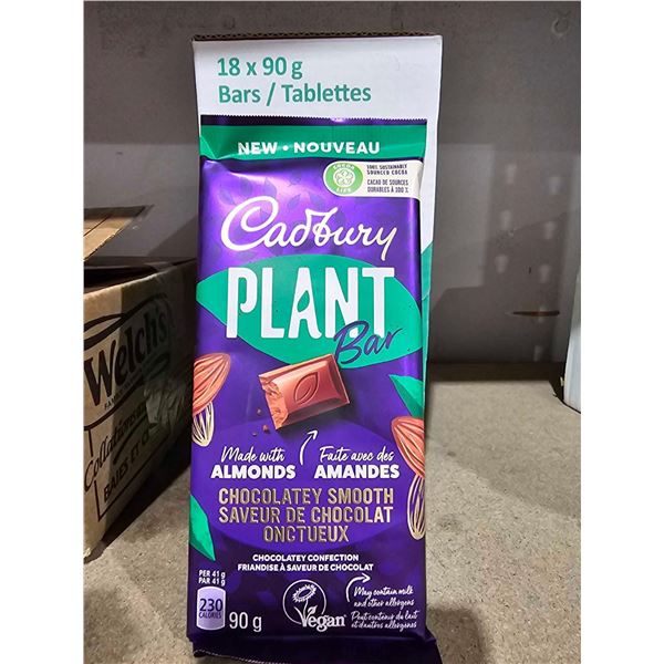 Cadbury Plant Chocolatey Smooth Candy Bars (90g x 18)