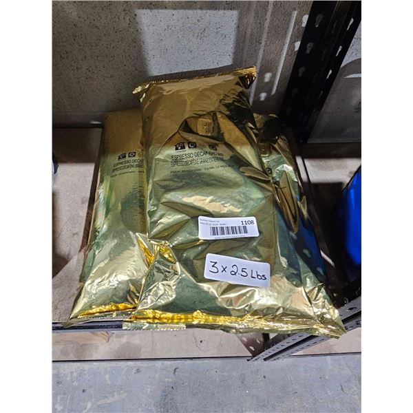 Circle K Espresso Decaf Wholebean Coffee 3x2lbs