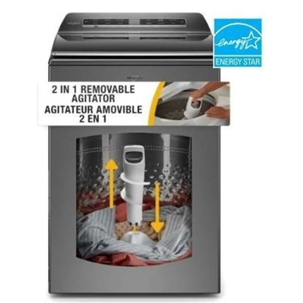 Whirlpool WTW8127LC Top Load Washer, 27 1/4 inch Width, ENERGY STAR Certified, Agitator, 6.1 cu. ft.