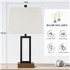 Image 2 : Lolikit Table Lamp for Bedroom Set of 2 with 2 USB Ports and AC Power Outlet, 23.5" Modern Bedside L