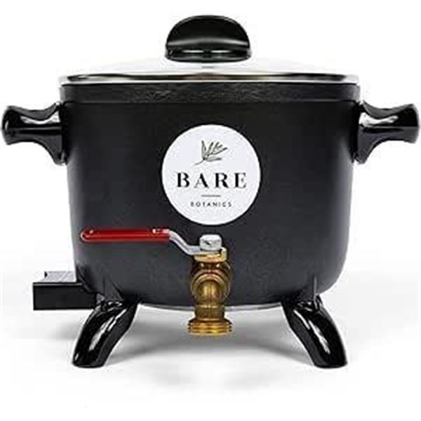 10lb Electric Wax Melter for Candle Making by Bare Botanics | Heat Resistant Handle & Brass Spout | 
