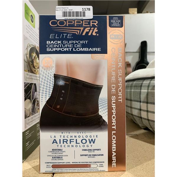 Copper Fit Elite Back Support Unisex One Size
