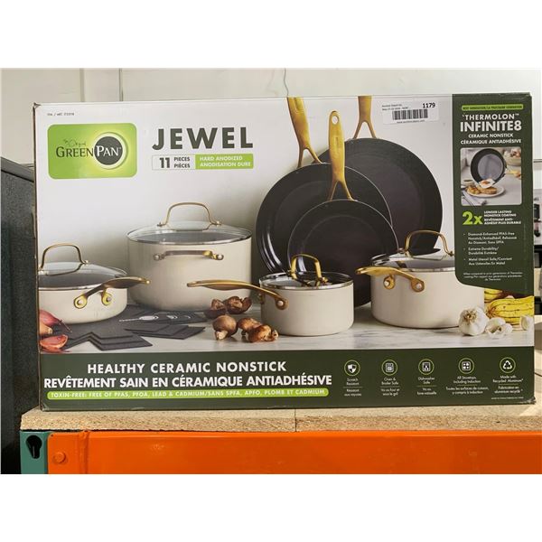 Green Pan Jewel 11 Pcs Hand Anodized Thermolon Infinite8