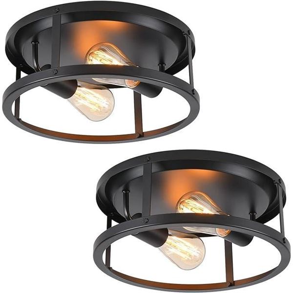 HENGYANLT 2 Pack Ceiling Light Fixtures, Anti-Corrosive Farmhouse Light Fixtures, Flush Mount Ceilin