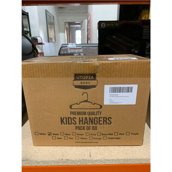 Utopia Home Kids Hangers Pack of 60 Black